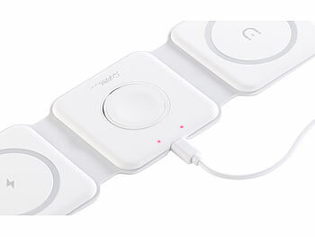 Callstel 3in1-Ladestation für iPhone, AirPods, Apple Watch, MagSafe-kompatibel