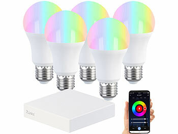 Apple Homekit-zertifizierte ZigBee-Steuereinheiten mit E27-LED-Lampen