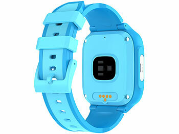 TrackerID 4G-GPS-Kinder-Smartwatch, Videoanruf, Gorilla-Glas, Herzfrequenz, blau