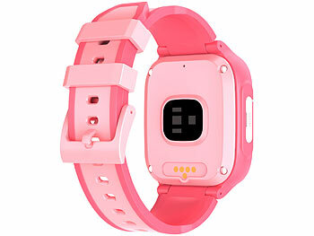 TrackerID 4G-GPS-Kinder-Smartwatch, Videoanruf, Gorilla-Glas, Herzfrequenz, pink