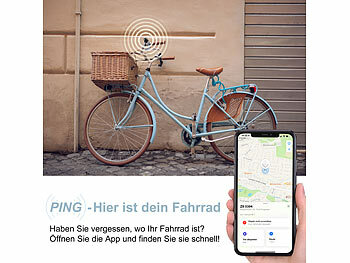 TrackerID Fahrrad-Diebstahlsicherung & -Klingel, Apple-AirTag-kompatibel, IPX4