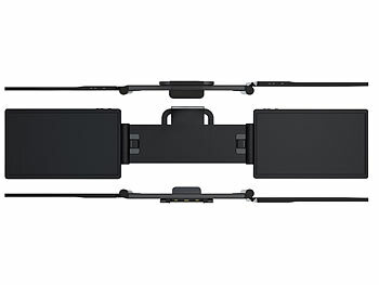 auvisio Tragbarer Dual-Monitor mit je 29,5 cm, Triple-Monitor-Extender, 15 W