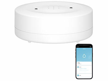 Luminea Home Control WLAN-Wassermelder mit lautem Alarm und weltweiter App-Benachrichtigung