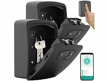 Xcase 2er Smarter Schlüssel-Safe mit Fingerabdruck-Erkennung, App