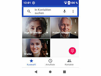 simvalley Mobile 4G-Senioren-Handy, Touchdisplay, WhatsApp, SOS-Funktion, GPS, Android