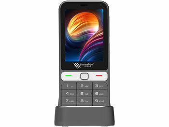 simvalley Mobile 4G-Senioren-Handy, Touchdisplay, WhatsApp, SOS-Funktion, GPS, Android