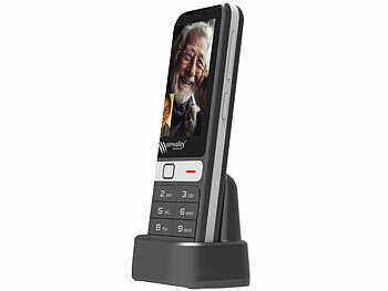 simvalley Mobile 4G-Senioren-Handy, Touchdisplay, WhatsApp, SOS-Funktion, GPS, Android