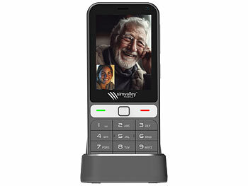 4G-Komfort Handy: simvalley Mobile 4G-Senioren-Handy, Touchdisplay, WhatsApp, SOS-Funktion, GPS, Android