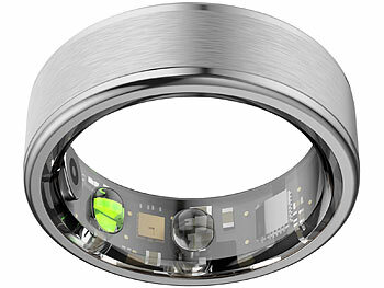 newgen medicals Fitnesstracker-Ring, Sp02, Herzfrequenz, Schlafanalyse, silber, Gr.57