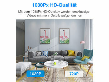 7links 2er-Set 2in1-WLAN-Überwachungskamera & Video-Telefon, Pan-Tilt