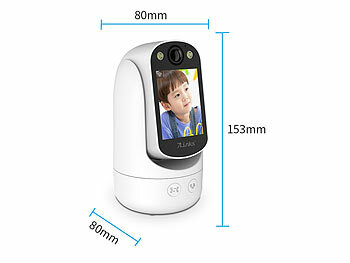 7links 2er-Set 2in1-WLAN-Überwachungskamera & Video-Telefon, Pan-Tilt