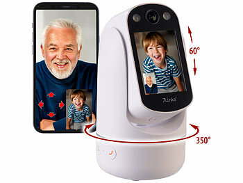 7links 2er-Set 2in1-WLAN-Überwachungskamera & Video-Telefon, Pan-Tilt