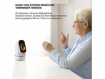7links 2er-Set 2in1-WLAN-Überwachungskamera & Video-Telefon, Pan-Tilt