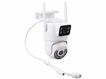 7links Dual-Objektiv-IP-Außen-Kamera, 2x 2K, 3MP, Pan-Tilt, 360°, WLAN, IP54