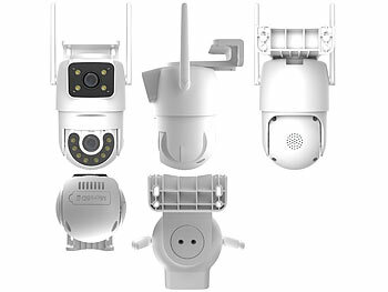 7links Dual-Objektiv-IP-Außen-Kamera, 2x 2K, 3MP, Pan-Tilt, 360°, WLAN, IP54
