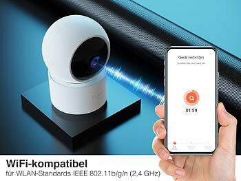 7links 4er-Set 2K-Pan-Tilt-Überwachungskamera mit WLAN & Patrouillen-Funktion