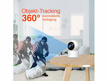 7links 4er-Set 2K-Pan-Tilt-Überwachungskamera mit WLAN & Patrouillen-Funktion