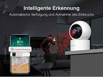 7links 4er-Set 2K-Pan-Tilt-Überwachungskamera mit WLAN & Patrouillen-Funktion