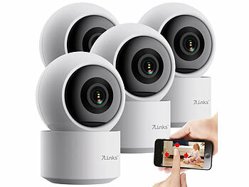 WLAN-Kamera Indoor: 7links 4er-Set 2K-Pan-Tilt-Überwachungskamera mit WLAN & Patrouillen-Funktion