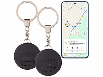 Tracker: Callstel 2er-Set Mini-Schlüssel- & Gegenstandfinder, für SmartThings-App , IP65