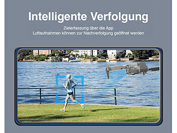 Simulus Faltbare RC-WLAN-Drohne mit HD-Kamera, Hover- und Rückhol-Funktion
