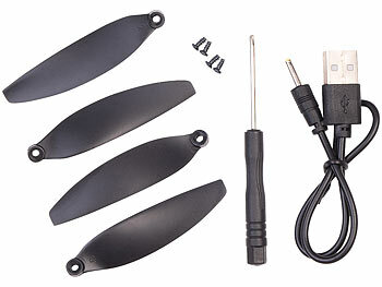 Simulus Faltbare RC-WLAN-Drohne mit HD-Kamera und Hindernisvermeidung