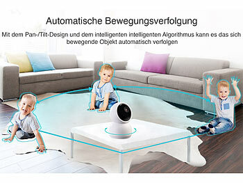 7links WLAN-Überwachungskamera mit nativem 4K UHD, IR-LEDs, Pan/Tilt, App