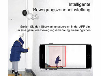 7links WLAN-Überwachungskamera mit nativem 4K UHD, IR-LEDs, Pan/Tilt, App