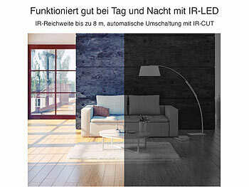 WLAN-IP-Überwachungskamera mit 4K UHD, Dreh- und schwenkbar