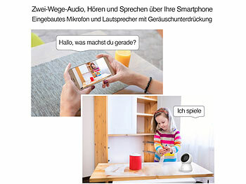 7links WLAN-Überwachungskamera mit nativem 4K UHD, IR-LEDs, Pan/Tilt, App