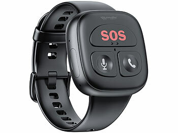 simvalley Mobile 4G-Notfall-Armband mit Freisprechen, GPS, Sturz-Sensor, App, IP67