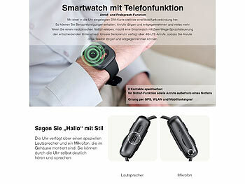 Seniorenhandy Notfallknopf Taste Notfall Notruf Ortung GSM WLAN Senior Blutdruck
