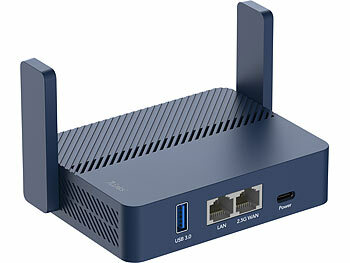 7links Dualband-WiFi-6-Reiserouter, bis 3.000 Mbit/s, WISP, Open-VPN, USB-C
