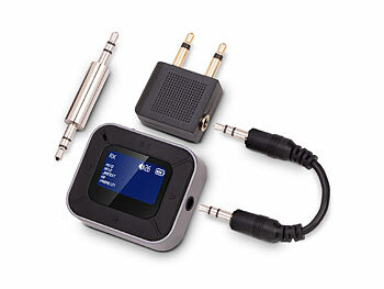 Sender, Bluetooth: auvisio 2in1-Audio-Transmitter- und Receiver mit Bluetooth 5.3 und Display