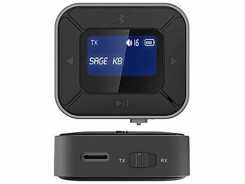 auvisio 2in1-Audio-Transmitter- und Receiver mit Bluetooth 5.3 und Display