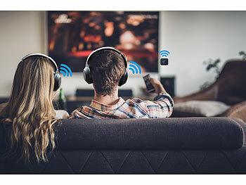 auvisio 2in1-Audio-Transmitter- und Receiver mit Bluetooth 5.3 und Display