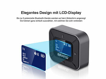 Ticenpe Adattatore Bluetooth 5.3 2-in-1 (TX/RX), Doppia Connessione, Batteria 18h, Per TV, Aereo, Cuffie, Auto, Con Microfono
