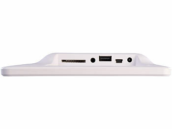 infactory Digital-Uhr mit 10"-Display, Wecker, Medizin-Erinnerung, Mediaplayer