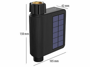 Royal Gardineer 2er-Set WLAN-Bewässerungscomputer, Solarpanel, BT-Gateway, App, IP65