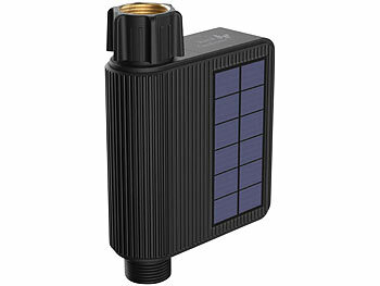 Royal Gardineer 2er-Set WLAN-Bewässerungscomputer, Solarpanel, BT-Gateway, App, IP65