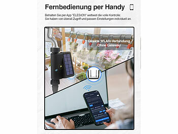 Royal Gardineer 2er-Set WLAN-Bewässerungscomputer, Solarpanel, BT-Gateway, App, IP65