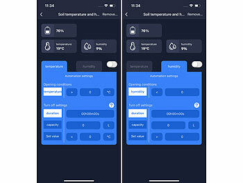 Royal Gardineer 2in1-Bodenfeuchtigkeits- & Temperatursensor für BWC-620.app, BT, IP65