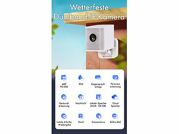 Dualband-IP-Kamera mit Echtzeit-Benachrichtigung