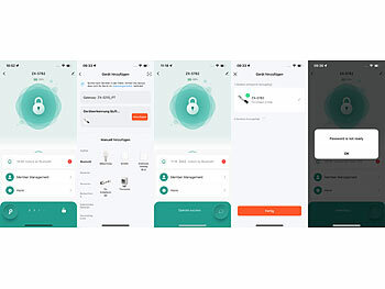 VisorTech Elektronischer Tür-Schließzylinder, App, RFID, Fingerscan, PIN, IP54