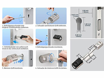 Elektronisches Türschloss mit Fingerabdruck und App
