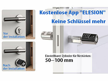 Nachrüst-Türschloss mit Fingerabdruckfunktion