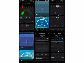 newgen medicals 2er-Set Fitnesstracker-Ringe, Touch, Herzfrequenz, SpO2, 5 ATM, Gr.68 