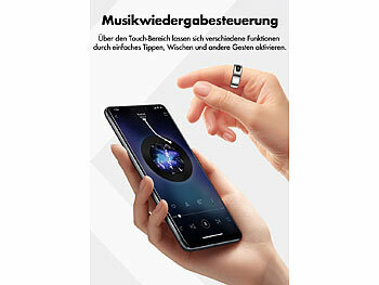 newgen medicals 2er-Set Fitnesstracker-Ringe, Touch, Herzfrequenz, SpO2, 5 ATM, Gr.68 