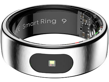 newgen medicals Fitnesstracker-Ring, Touch-Bedienung, Herzfrequenz, SpO2, 5 ATM, Gr.70