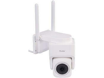 7links Pan-Tilt-Outdoorkamera mit 2K-Auflösung, 4 MP, Dualband-WLAN, Sirene